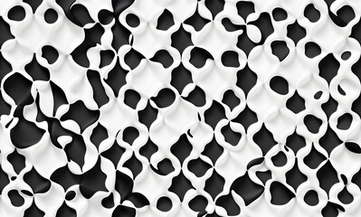 Black and white pattern. Abstract seamless pattern. AI generated.