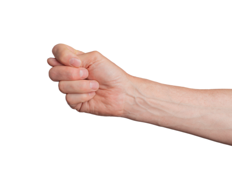 Fig sign, thumb gesture arm hand symbol signal finger background. Hold close up stretching communication body language expressing badge negative. Palmar palm front nail, transparent cutout PNG