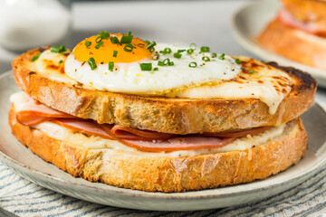 French Croque Madame Sandwich