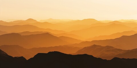 sand mountains with beautiful orange sky
