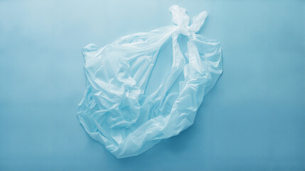 Fototapeta premium Plastic Bag on abstract background with copyspace for text, Recycle, Environment, Ecosystem, Green Earth Day Concept