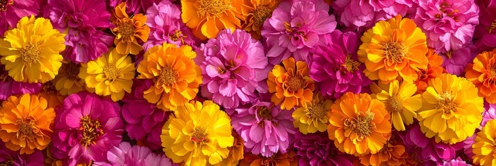 Obraz premium Vibrant Marigold Blooms on White Background for Floral Designs Generative AI