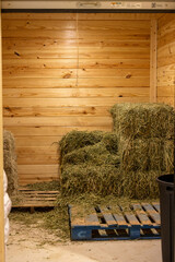 Hay Room feed room barn storage hay stacked © Terri Cage 