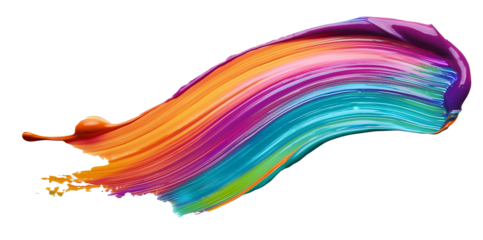 Vibrant multi colored paint splashes in motion against a transparent checkered backdrop