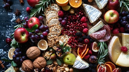 Festive Gluten-Free Charcuterie Board Featuring Cheeses, Fruits, Nuts, and Crackers for Holiday Gatherings