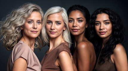 Obraz premium four beautiful women posing