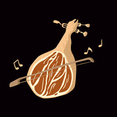 Meat lover t-shirt design with big jamon leg