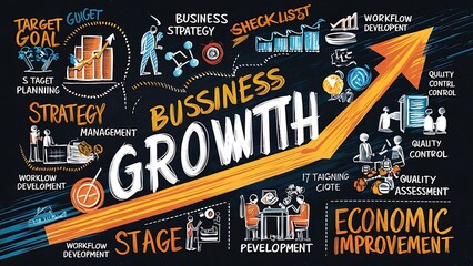 Naklejka premium Business growth target arrow