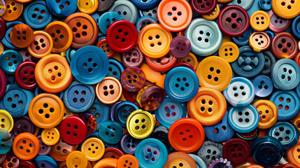 Fototapeta premium Sewing buttons background. Colorful sewing buttons texture 
