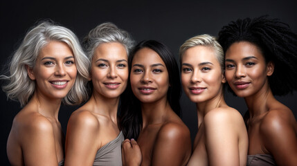Obraz premium group of beautiful women posing