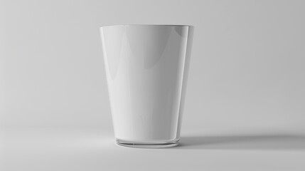 Empty Glass on a White Background