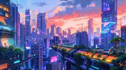 Obraz premium city night view