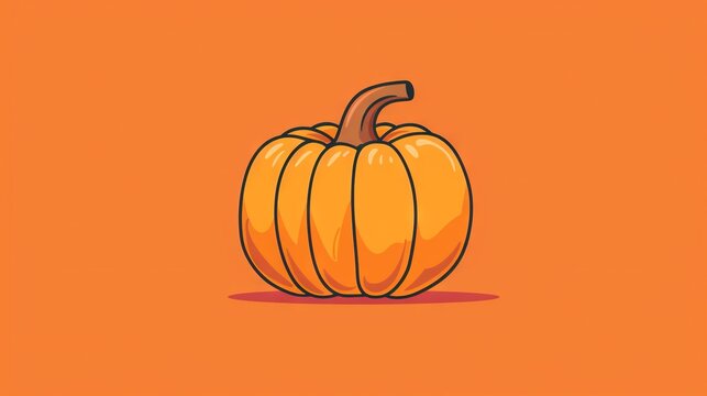 recommend clip art:   A pumpkin on an orange background, with black outlines of pumpkins on both the bottom and top edges