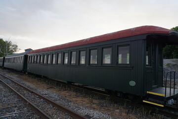 Fototapeta premium Old train not used anymore in Portland, Maine
