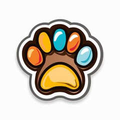 Vector illustration of cute dog paw