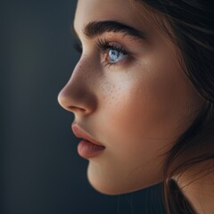 Fototapeta premium close-up photo of a girl's eye.