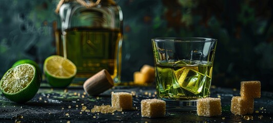 Absinthe With Sugar Cubes Absinthe