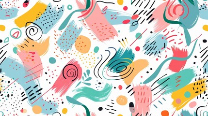 Vibrant Background with Geometric Patterns for Creative Projects Generative AI