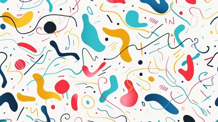 Vibrant Seamless Pattern for Playful Designs Generative AI