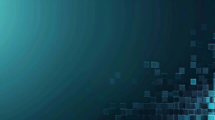 Minimalistic digital pixel gradient, from dark to light teal, modern tech vibe