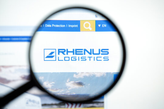 Los Angeles, California, USA - June 10 2024: Homepage of Rhenus lofistics .Official website