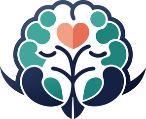 abstract floral heart  vector illustration