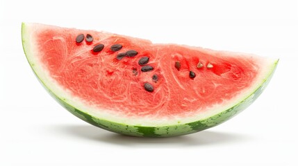 Slice of watermelon isolated on a white background. 