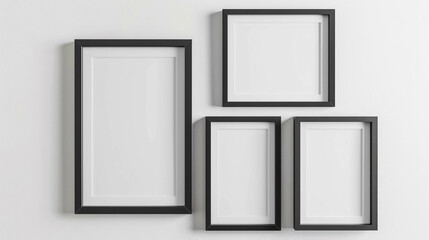 Picture Frames against a white wall