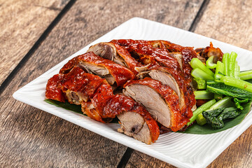 Asian cuisine - roasted duck with skin