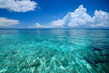 Exotic destination with beautiful blue sea