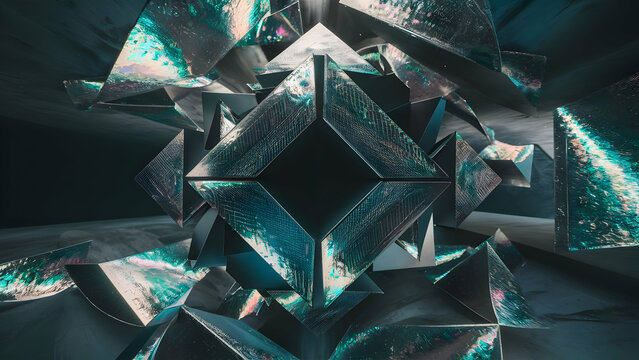 Hypnotic Allure Iridescent 3D Dreamscape