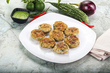 Indian style - chicken kebab with herbs