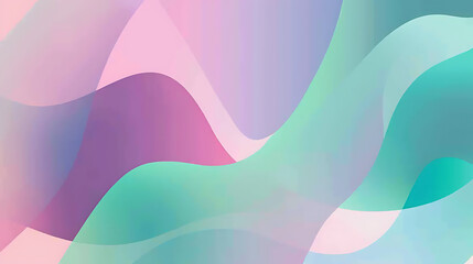 Vibrant Abstract Fluid Shapes with Pastel Gradient