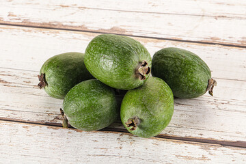 Fresh sweet juicy ripe feijoa