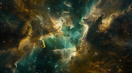 Nebulae and dust in celestial panorama symbolize boundless financial ventures