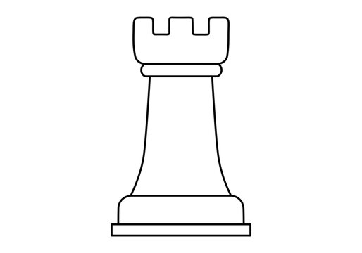 recommend clip art: Hand drawn cute outline illustration of pawn. Flat vector chess figure in line art doodle. High ambitions. Strategy or intelligence icon. Success in competition. Tactic thinking. Board game. Isolated.