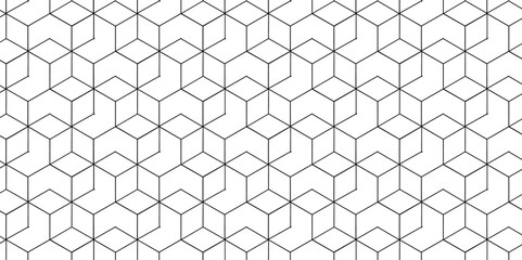 Vector pattern with hexagonal white and gray technology line paper background. Hexagonal grid tile and mosaic structure mess cell. white and gray hexagon honeycomb geometric copy space.