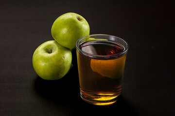 Fresh sweet natural apple juice