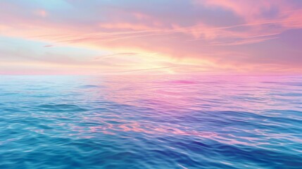 Obraz premium Subtle aquamarine lavender pink and coral gradients suggest an ocean sunrise