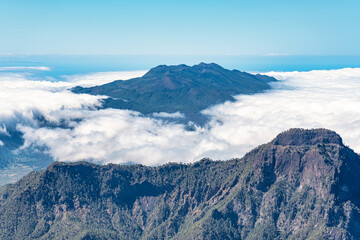 Breathtaking view from the top of Roque de los Muchachos, Isla La Palma, Canary Islands.