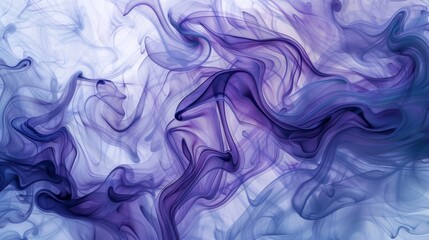 Obraz premium Hand-drawn indigo and violet swirls against soft muted grays and blues