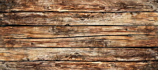 Fototapeta premium Old weathered wood panels with cracks and knots.