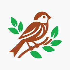 Stork logo icon of Bird ,vector illustration template design.