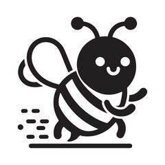 cute little bee smiling For decorating desserts with honey