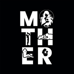 Happy Mother's day card vector illustration. Happy Mothers day Greeting card.