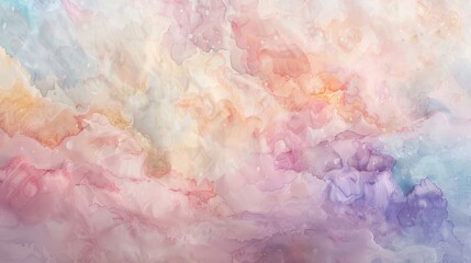 Fototapeta premium Watercolor-like blend of soft pastel hues on parchment
