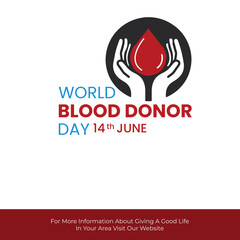 World blood donor day vector illustration design. Creative concept design for donation awareness banner, poster, flyers and backgrounds.