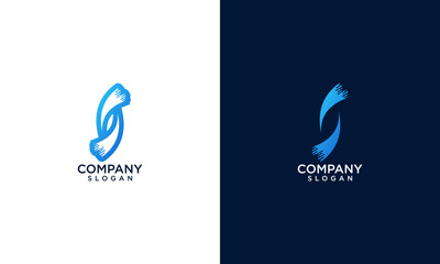 abstract initial letter s logo template. icons for business technology, modern, simple