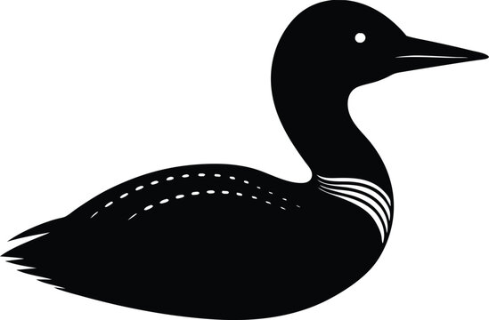 recommend clip art: loon silhouette vector illustration