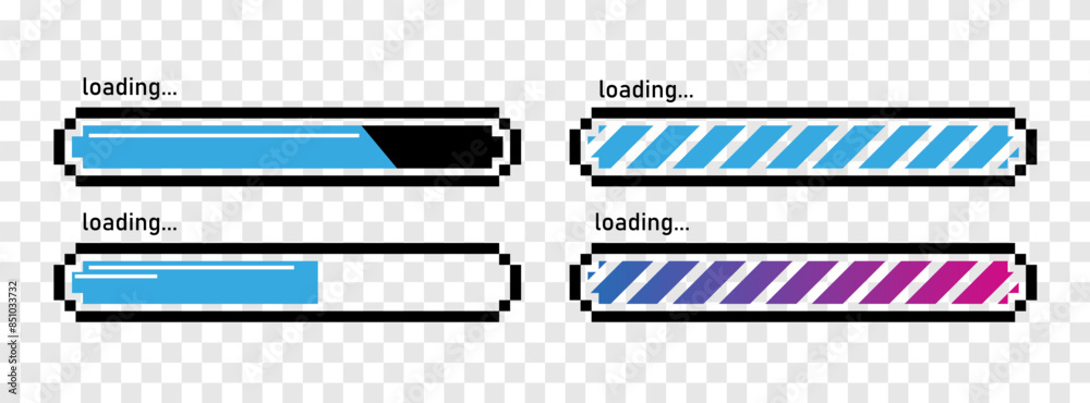 Wall mural Loading bar concept. Progress data for upload or download. Techmology concept.